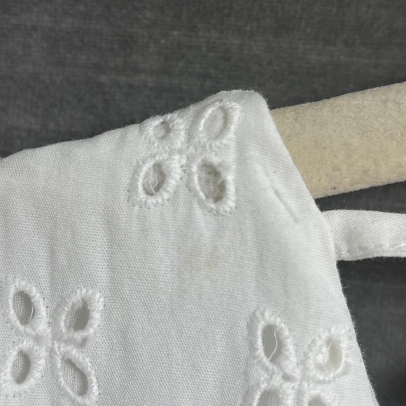 Intermix Dress 00 White Eyelet Lace Midi Cotton V Neck Boho Summer Sundress - Picture 7 of 13